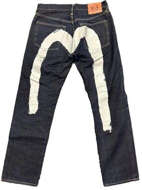 Evisu Daicock Silver Logo Selvedge Jeans Denim No. 3 Lot 2000 Men's sz. 32 x 30